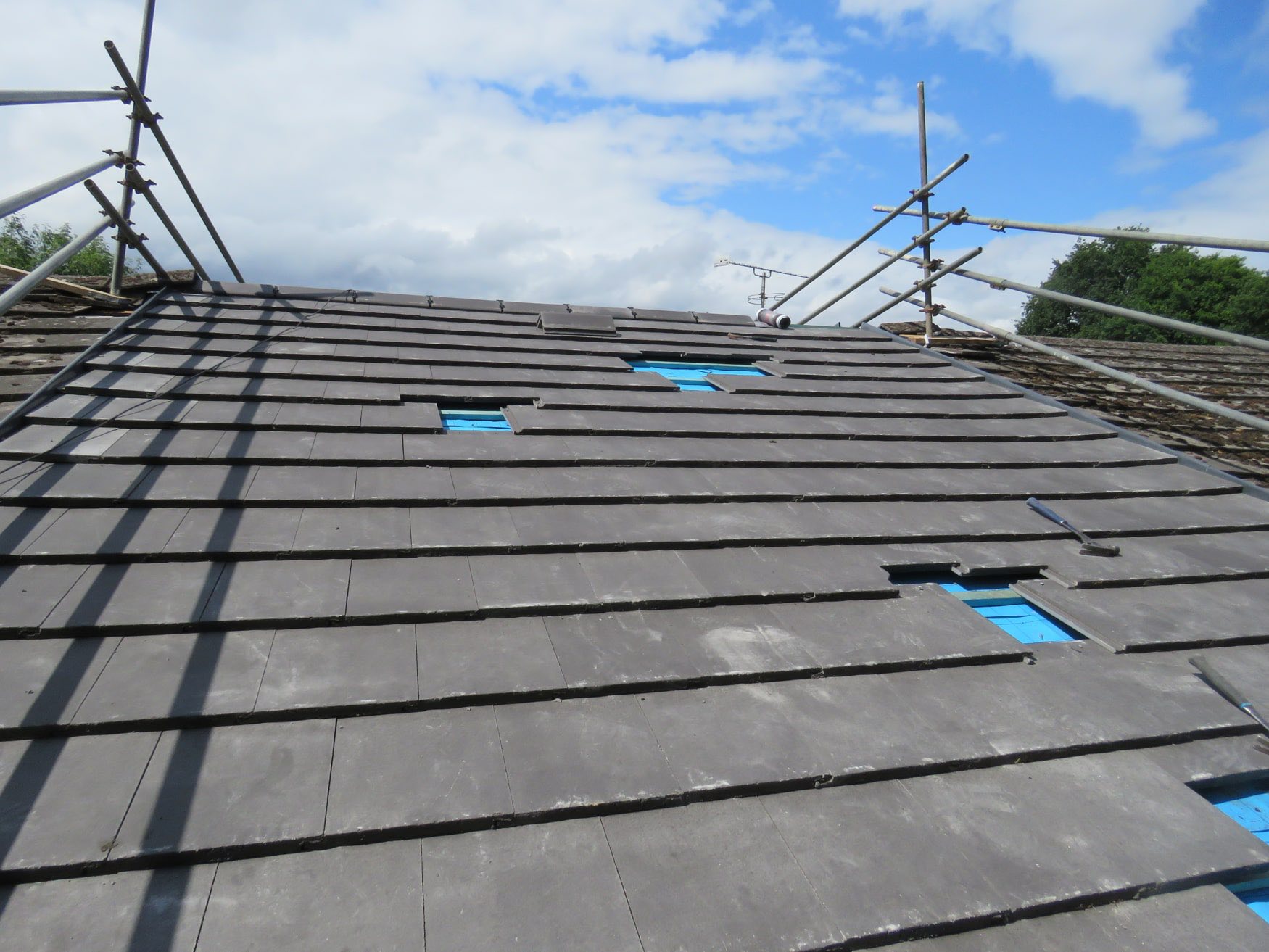 Natural slate roof repair in Camelford