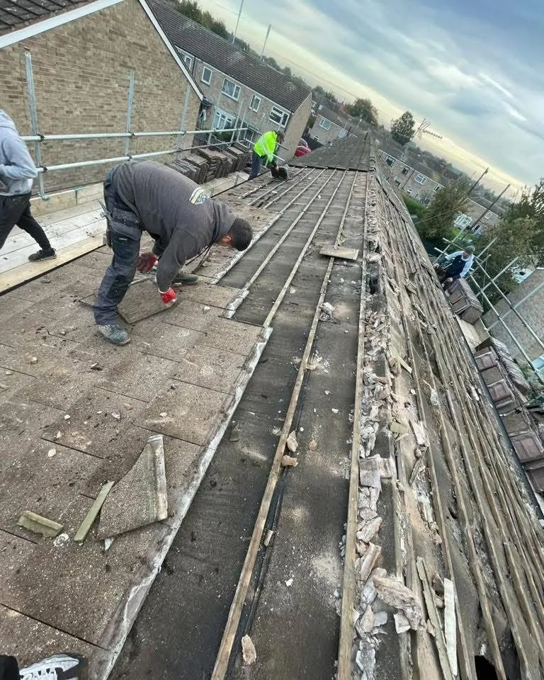 Roof strip and re-felt in progress in Camelford