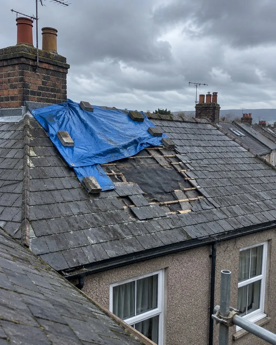 Storm damage and insurance work in Camelford